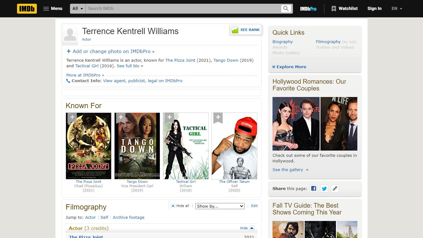 Terrence Kentrell Williams - IMDb